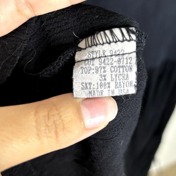 Barbara Lesser Black Vintage Maxi Dress Sz 2/M - Picture 6 of 12